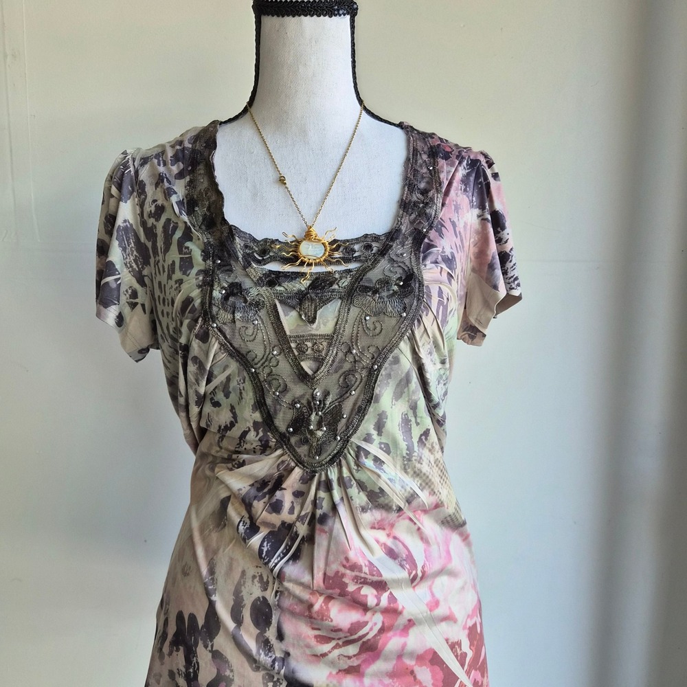 Vintage Unity World‎ Wear Y2K Top Womens L Fairy Grunge Whimsigoth Trashy Chic